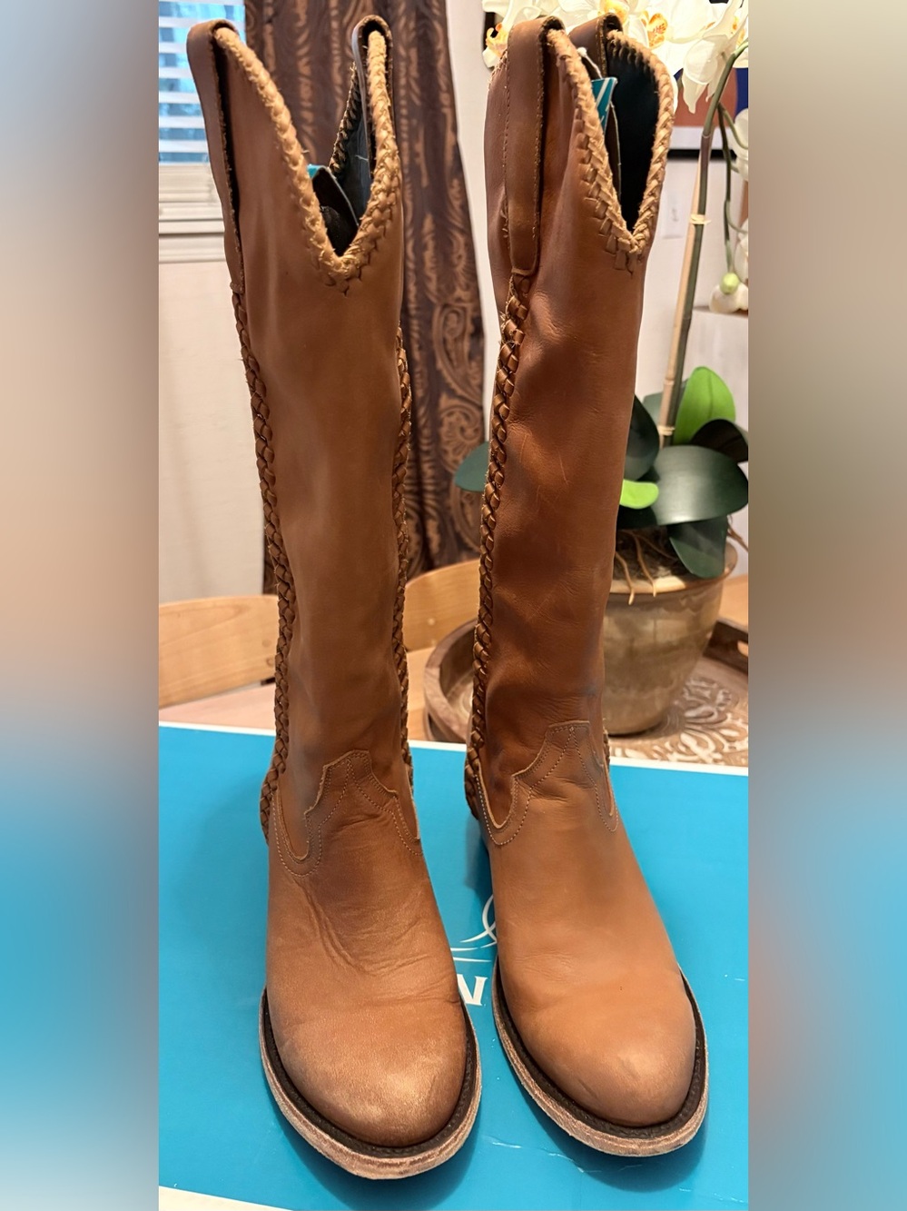 Lane Plain Jane in Saddle Tan Leather  Boots
